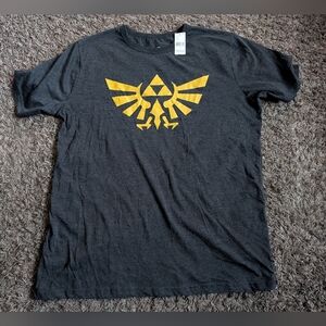 NWT The Legend Of Zelda Gold Triforce Cotton Logo Shirt Men's XL